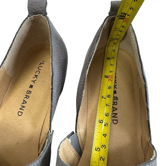 Lucky Brand Morriah D'orsay Leather Block Heel Low Ankle Booties Size 8.5M - Picture 15 of 16